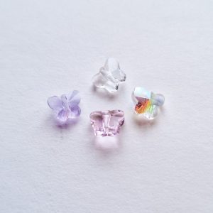 Glassperle, sommerfugl, 8mm