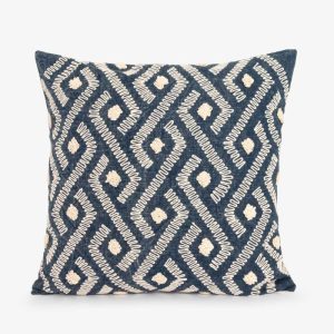 Pyntepute 50×50 – Blå bomull m/broderi