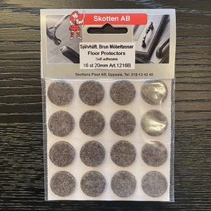 Filtknotter 16 stk 20 mm brede – Brune