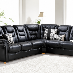 Oliwer hjørne/buesofa – Hud/PVC