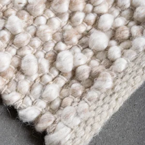 Pebble teppe 100% New Zealand Ull – Beige